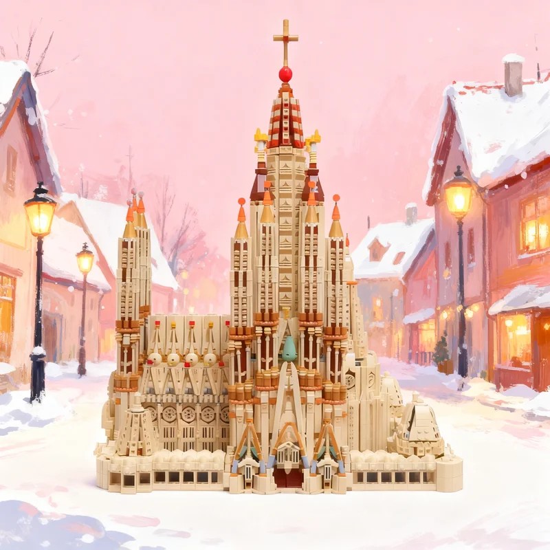 

10045 деталей MOC: Модульная модель Саграда Фамилия, строительные блоки, креативный подарок, DIY-набор для декора, премиум-класс для взрослых и детей, настольный декор