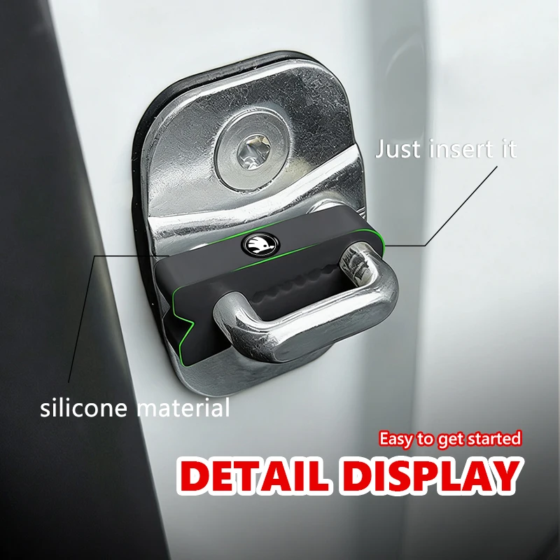 Car Door Sound Damper Lock Buffer Shock-absorbing Pad Noise Reducer For Skoda Fabia 1 2 Octavia a7 RS Superb Rapid Yeti Karoq