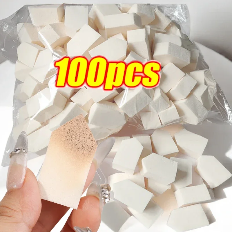 100PC Mini Latex Cosmetic Puffs Blending Liquid Foundation Concealer Blush Cream Makeup Sponge Soft Powder Puff Face Makeup Tool