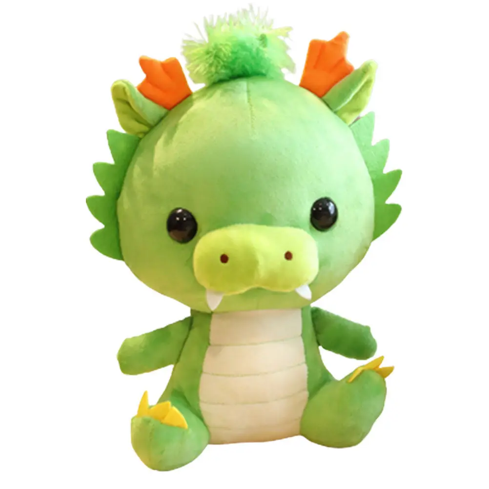 

Chinese Sitting Small Green Dragon Mascot Soft Animal Decoration Sofa Car Home New Year Festival Cute Dragon Decoration