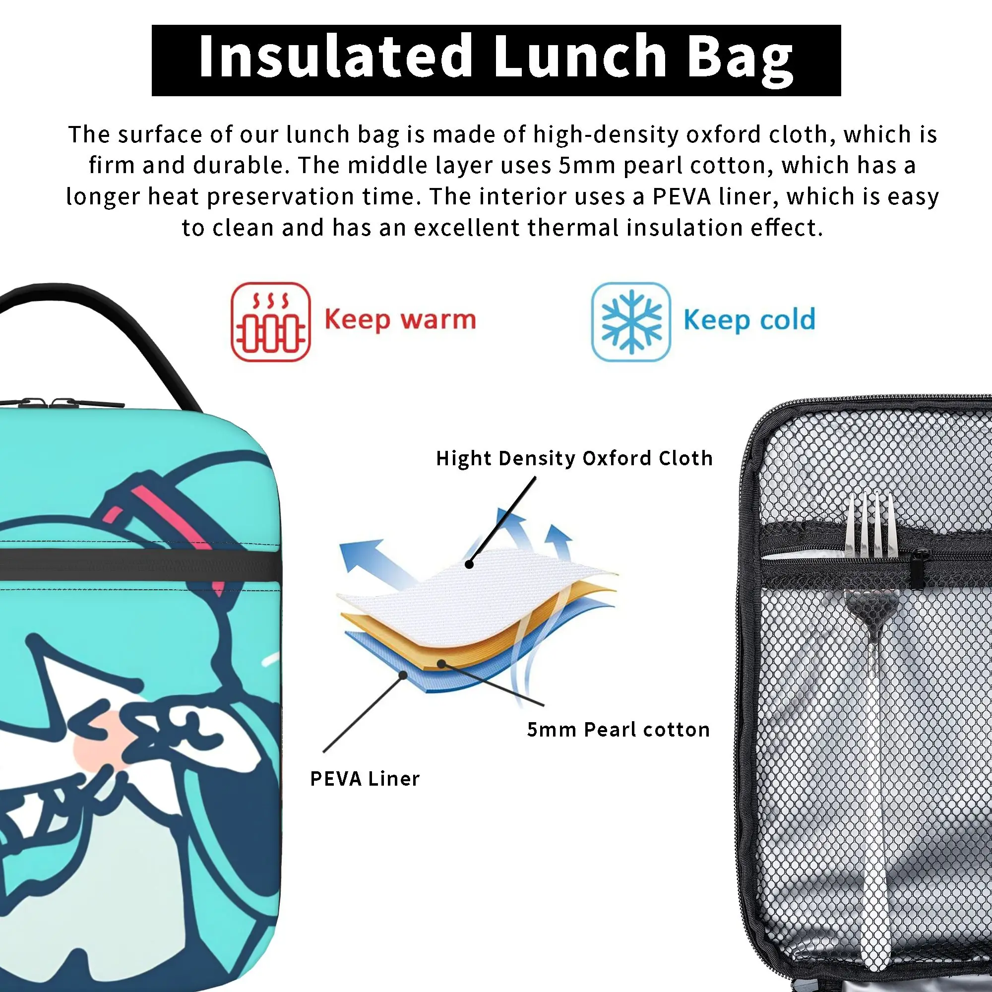H-Hatsunes Mikus Chibi Kawaii - Food Storage Reusable Bags ulasan dan harga