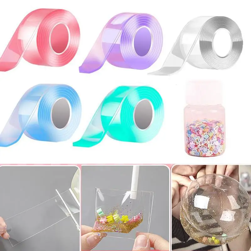 Nano Tape Blowing Bubbles Children Students Decompression Nanoglue Pinch Music Nanoglue Toy Sticky Traceless Waterproof Adhesive