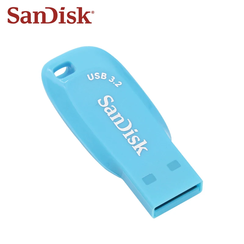 SanDisk 울트라 시프트 플래시 메모리 스틱, USB 3.2 Gen1, 블루 128GB, 64GB, 32GB, 최대 100 mb/s, Ped 드라이브, 고속 Udisk, CZ410