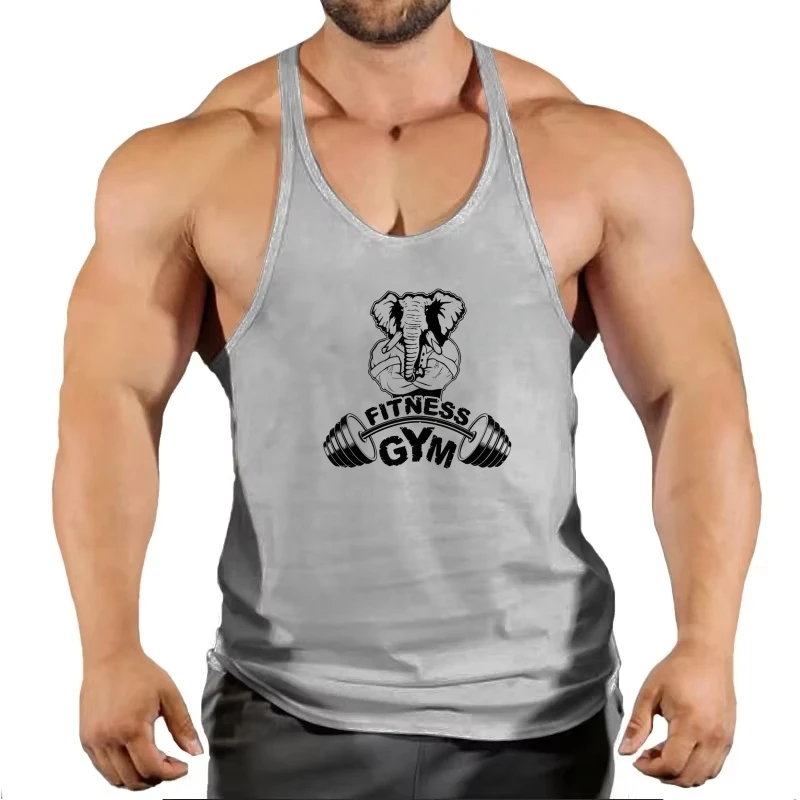 Men's Training Stringer Tank Top, Athletic Quick-Dry Gym Vest, Moisture-Wicking Fabric Sleeveless Muscle Tank for Gym
