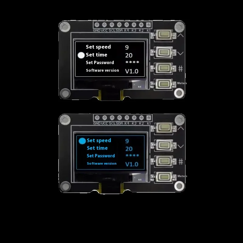 0.96 "OLED display 12864 screen module with matrix 4 key interface keyboard IIC SSD1315