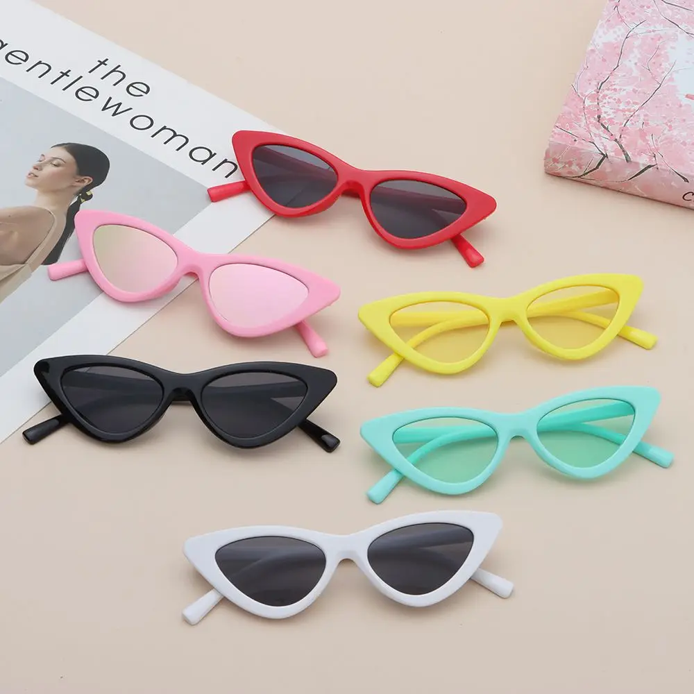 Mode Süßigkeiten Farbe Sonnenbrille Kinder im Alter von 3-9 Jahren trend ige Retro Cat Eye Sonnenbrille Jungen Mädchen nicht polarisierte Farben Party Gunst