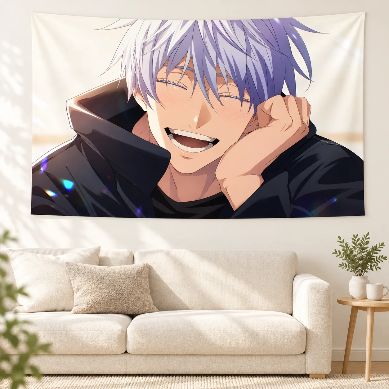Jujutsu Kaisen Gojo Satoru Tapestry Cool Anime Boy Wall Tapestry Aesthetic Room Decor Bedroom Dorm Wall Hanging Art Cloth
