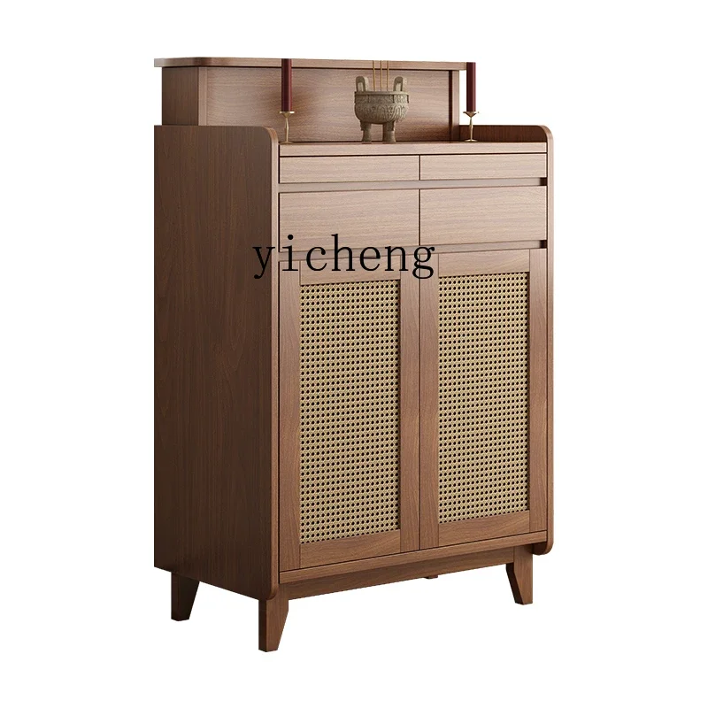C6.17 solid wood Buddhist niche household vertical cabinet Chinese table Buddhist platform living room incense table shrine