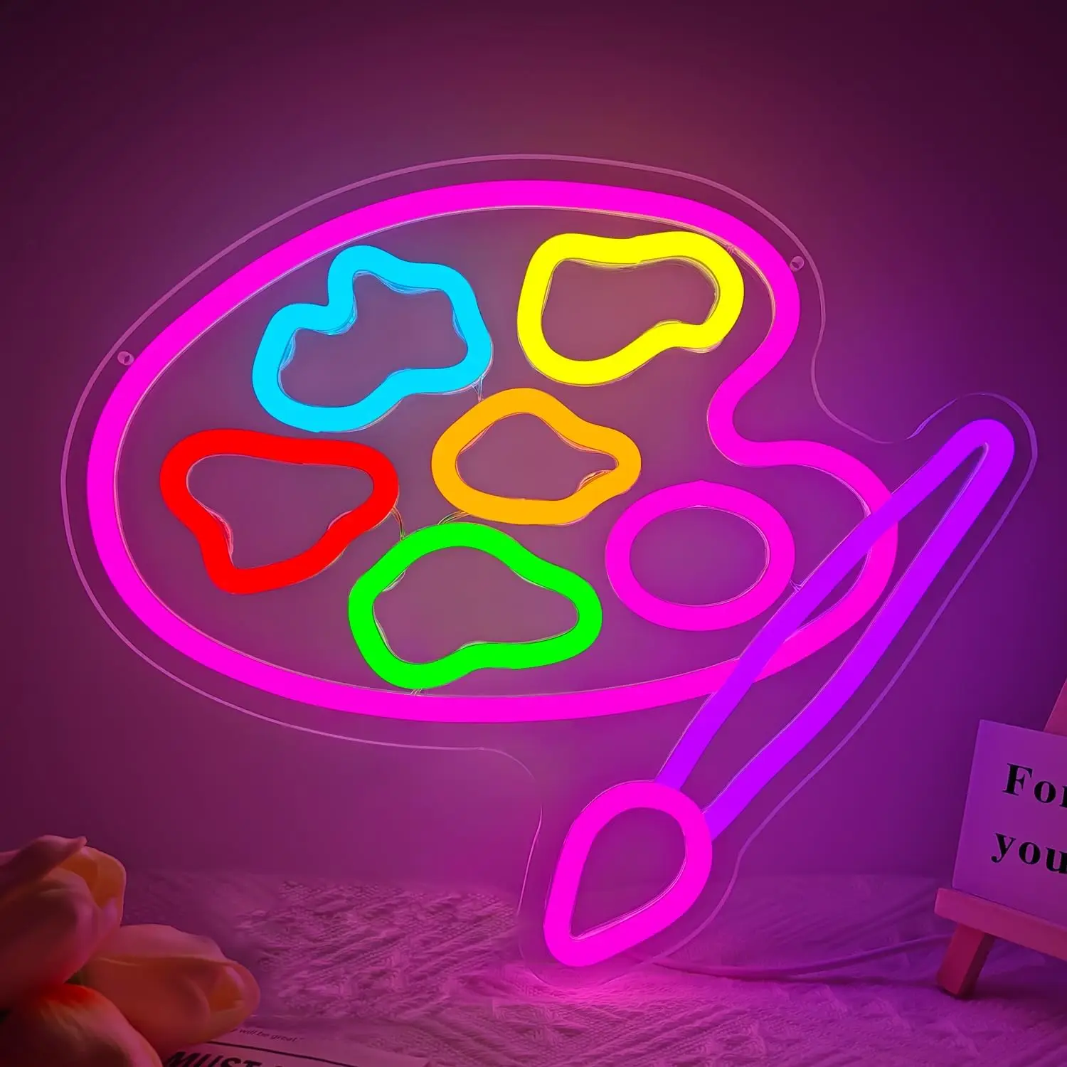 

Paint Palette Neon Sign Art Classroom Decor Artist Palette Led Neon Light Painting Room Decoration Studio Room Aesthetic Decor