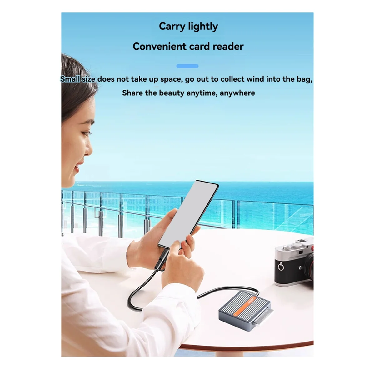 【تخفيضات سريعة!】 قارئ بطاقات CFexpress-B بسرعة 10 جيجابت في الثانية USB 3.2 Gen 2 قارئ بطاقات ذاكرة مزدوج الاستخدام للهاتف الخلوي