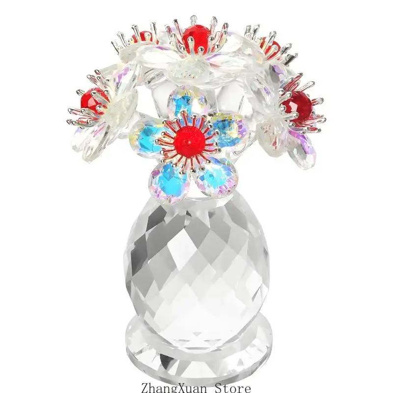 Dekorative Kristall-Naturskulpturen, beliebte Raumverschönerung, Blumenstück, Blumenstrauß-Ornament, 3 x – Detail 7