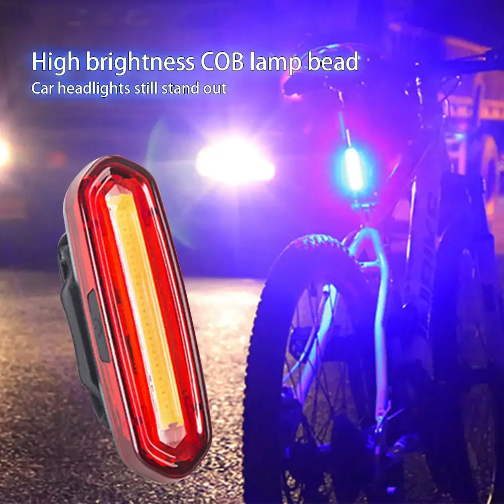 Lampu belakang LED sepeda gunung, lampu ekor sepeda LED depan belakang sepeda tahan air isi ulang USB untuk berkendara