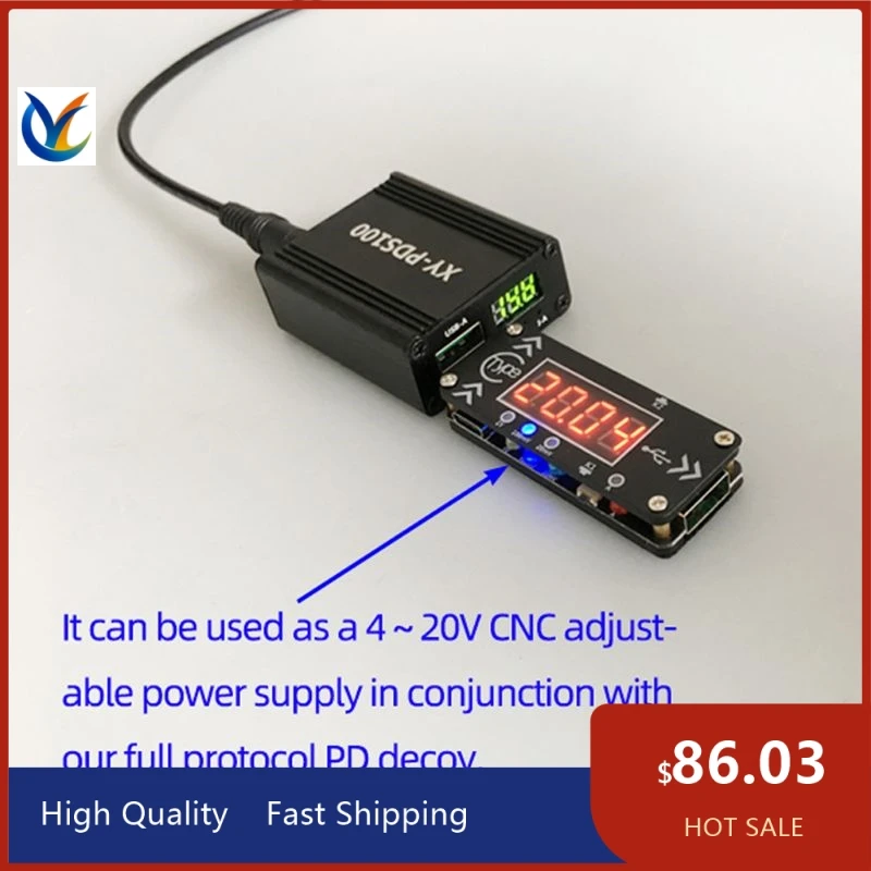 XY-PDS100 QC4.0 QC3.0 Type-C 5A 100W DC12-28V Понижающее быстрое зарядное устройство для мобильного телефона для SCP FCP PD Qualcomm XY-PDS100 QC4.0 QC3.0 Type-C 5A 100W DC12-28V Понижающее быстрое зарядное устройство для мобильного телефона для SCP FCP PD Qualcomm