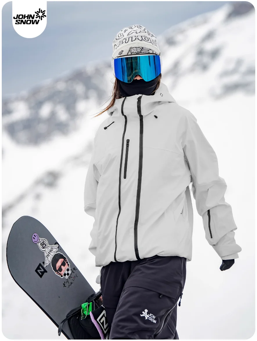 

John Snow 2025 Snowboard Jacket Men Women Waterproof Windproof Hard Shell Ski Jacket for Skiing Snowboarding Outdoor Sports