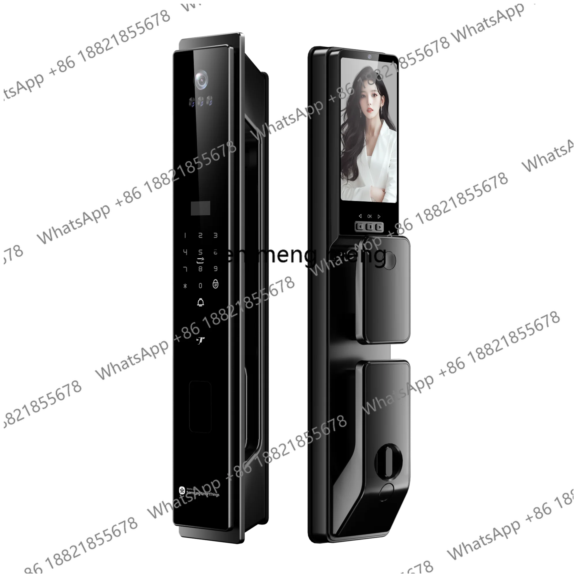 2025 New W31 Flagship Series Smart Lock for WiFi Network Aluminum 3D Face Recognition Fingerprint Palm Vein Cloud 10000mAh