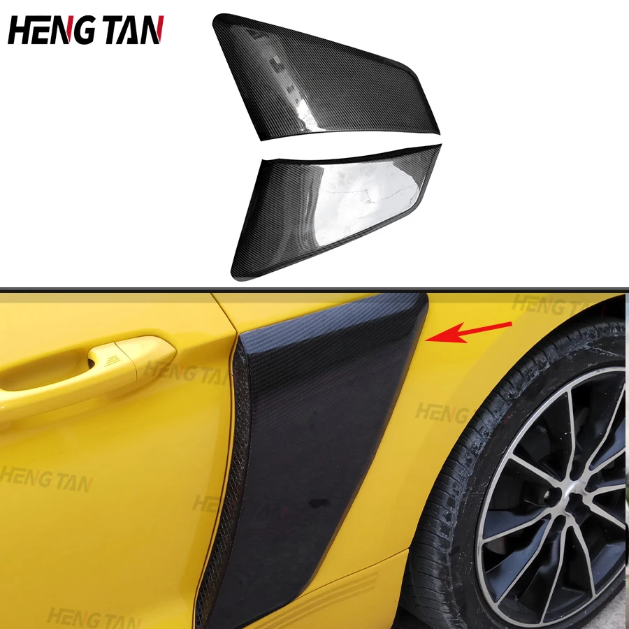 

Carbon Fiber Racing Rear Bumper Side Fender Panels Vent Air Intake Covers For Ford Mustang Coupe 2-Door 2015-2020