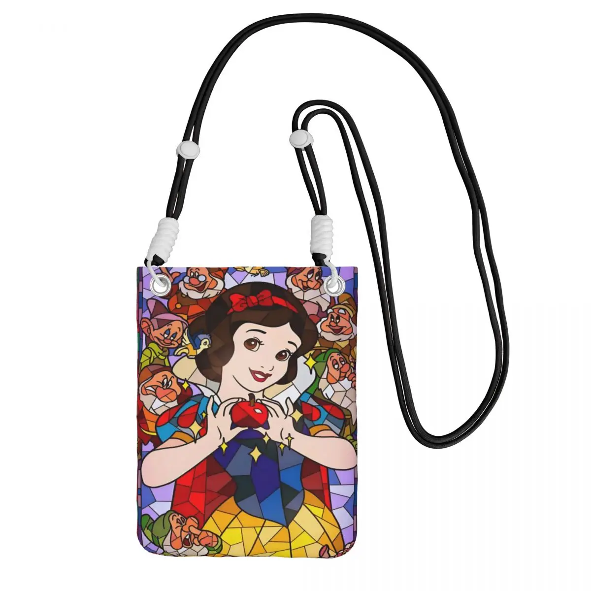 

Custom Snow White And The Seven Dwarfs Smart Phone Wallet With Strap Animation Crossbody Bag Men Women Travel Mobile Phone Bag
