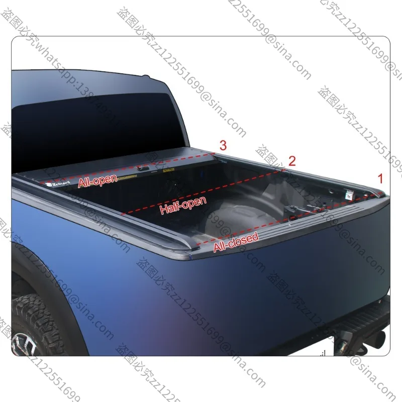 Suitable for Ram 1500RAM PickupRoller Shutter CoverTail Cover Pickup Truck RearBox ModificationElectric TailgateCar Modification