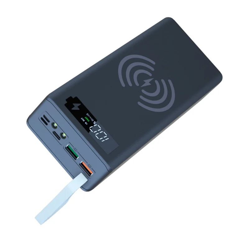 USB 16X18650 Battery Bank Case Battery Charge Storage Boxes C16 with LED Lighting Detachable for Smartphone Charging Rich