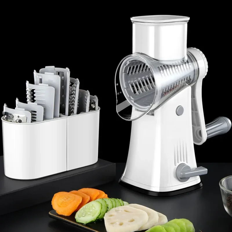 Kitchen vegetable cutter drum vegetable cutter hand masher wave knife potato slicer grater.