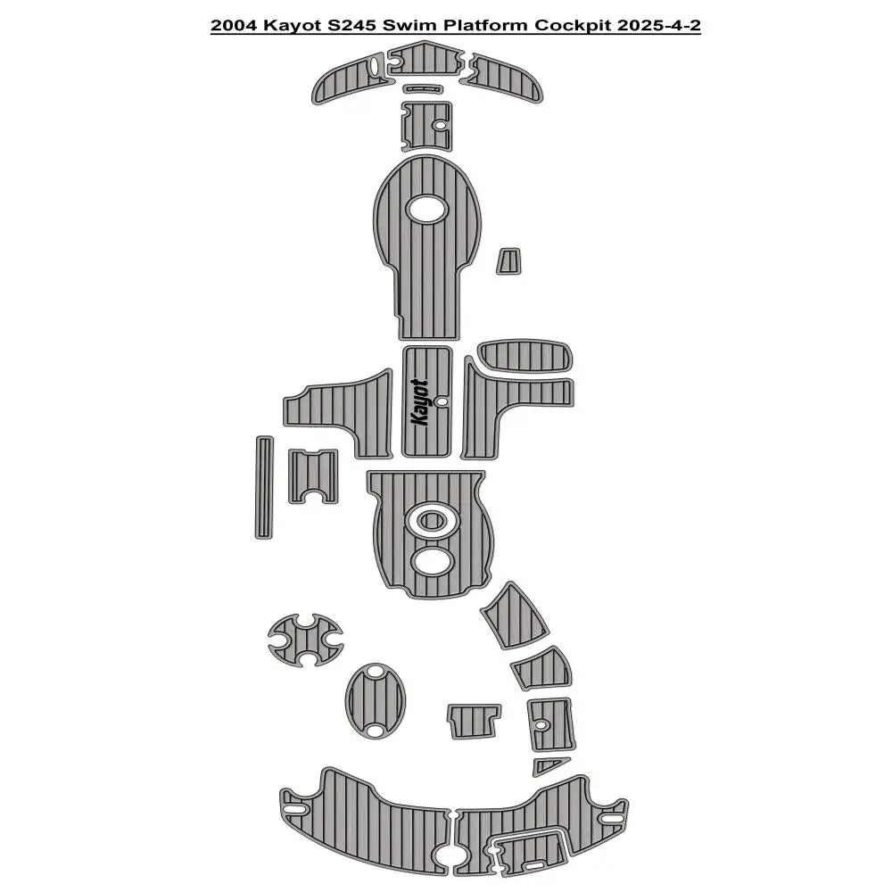 

2004 Kayot S245 Swim Platform Cockpit Pad Boat EVA Teak Floor SeaDek Gatorstep Style Self Adhesive dwseghjd56ryyhkfy