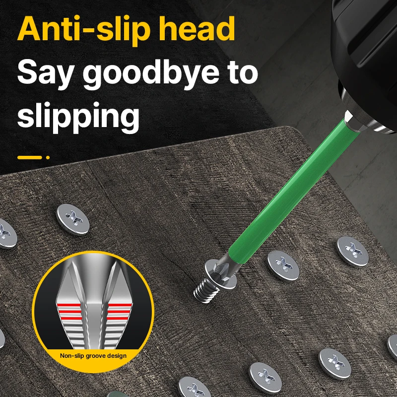 Lidiao 1/5/10 Stuks Anti Slip Schroevendraaier Bit Set Hoge Hardheid Sterk Magnetisch Koppel Schroevendraaier Waterdichte Impact Batch Kop