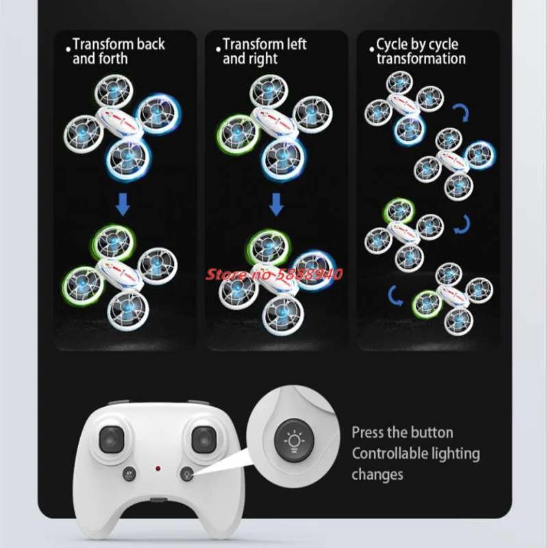 2.4G Attitude Holg Hover Headless Mode Full Protection Cool LED Lighting Remote Control Drone Colorful Lighting RC Quadcopter To
