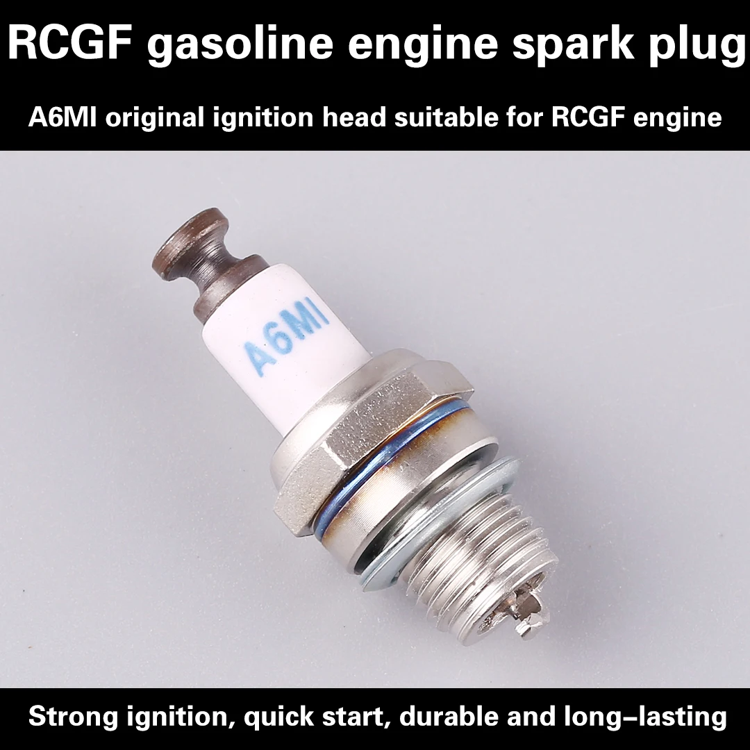 

Оригинальная свеча зажигания A6MI с новой головкой RCGF для авиамоделей и аксессуаров для самолетов с неподвижным крылом