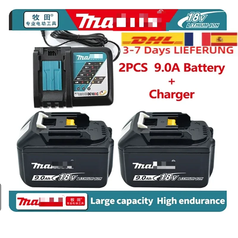 Original Makita 18v Bl1860 3Ah/5Ah/6Ah Li-Ion Battery for Makita LXT BL1830 BL1815 BL1860 BL1840 BL1850B TW251D TD251DZ