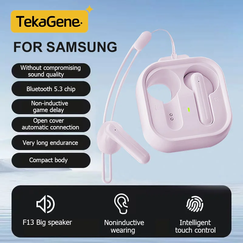 Auricolari wireless Bluetooth Samsung con custodia di ricarica, suono HiFi con microfono, cuffie Bluetooth per Galaxy S25 S24 S23 Ultra_voghion.com