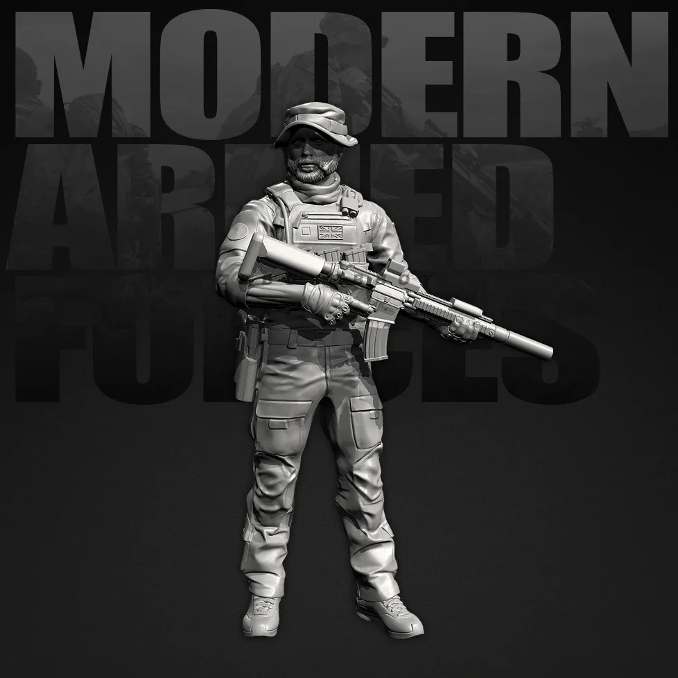 The height of man 25mm 38mm 50mm Resin Soldier colorless and self-assembled TD-7484/3D