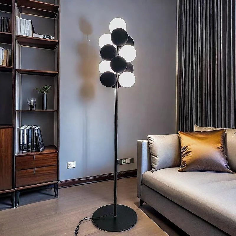 French color round ball floor lamp light luxury romantic living room sofa three-dimensional high-end bedroom