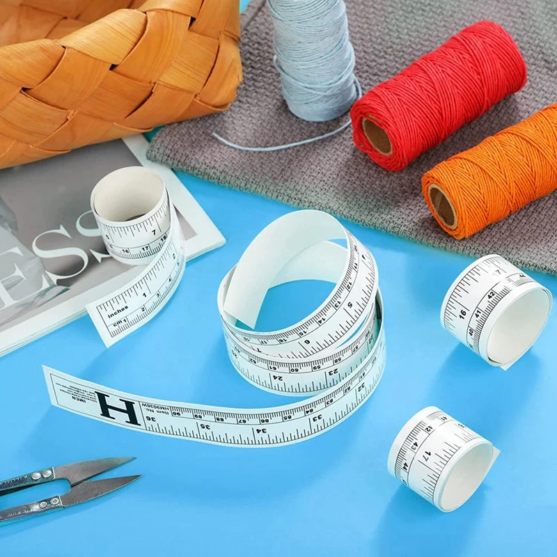 16Pcs Adhesive Measuring Tape Metric Tape Measure Sticky Measurement Double Scale Sewing For Table Saw Fence Workbench