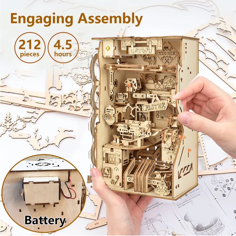 3D Wooden Puzzle Electric Marb - Running Gear Track 评论和价格