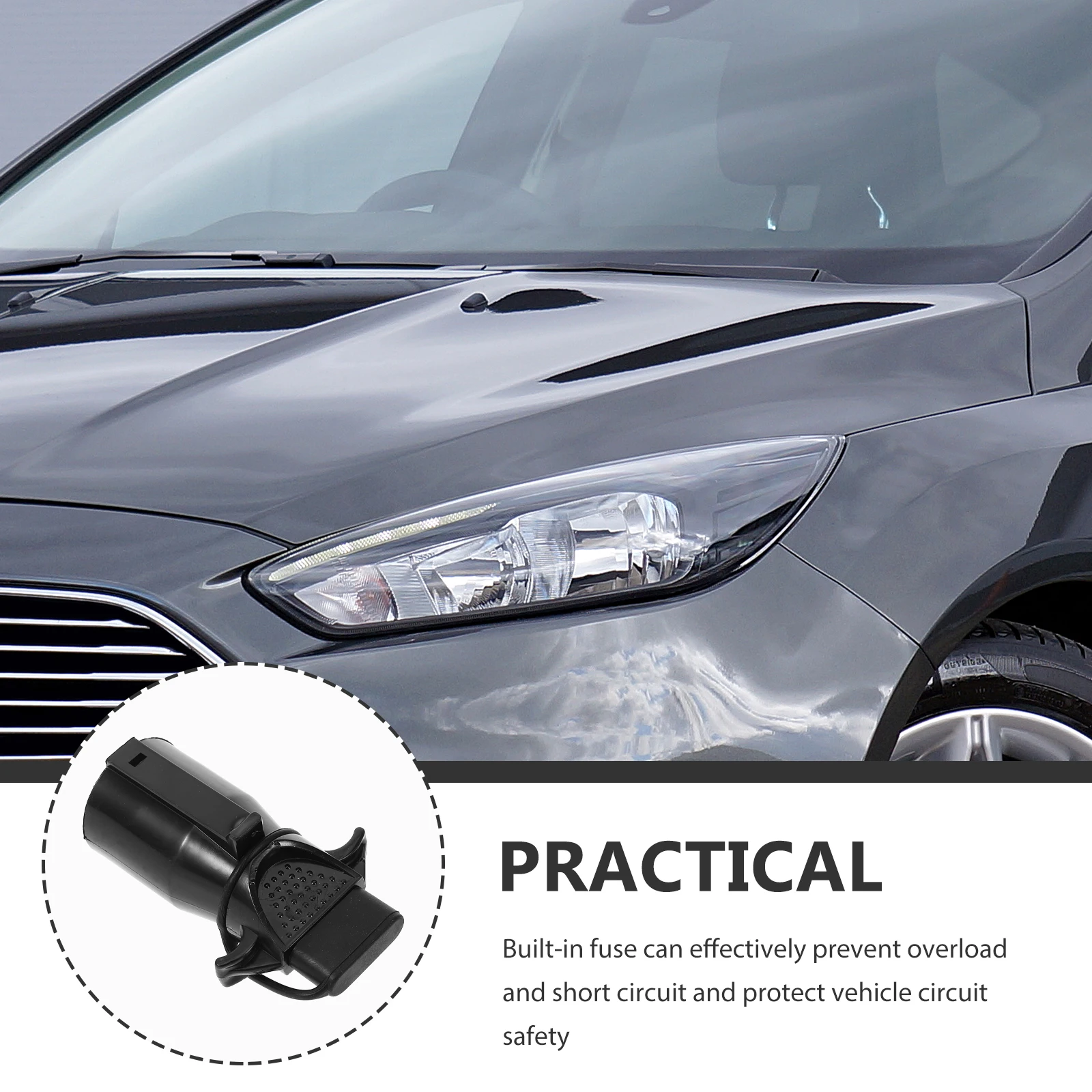 

4 Pin Trailer Adapter Connector Car Truck Rv Easy Installation No Tools Required Durable Stable Transmission Compatible Trailer