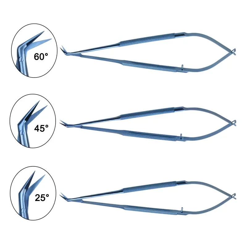 GREATLH Ophthalmic Microsurgical Titanium Micro Scissors Neurosurgical Scissors Ophthalmic Instrument