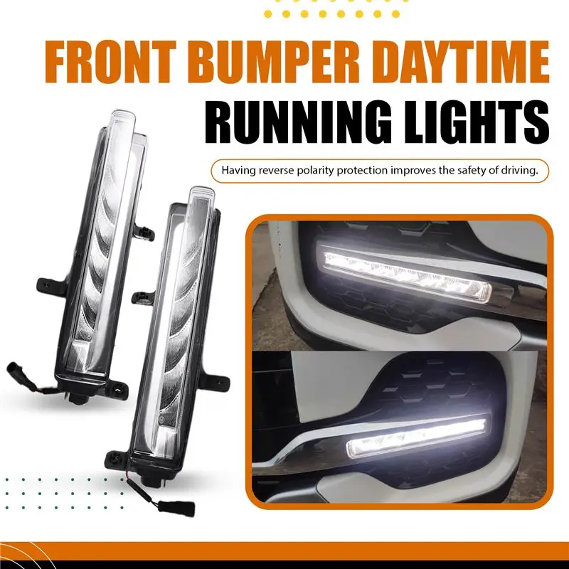 M93K-For Chery Tiggo 4/Tiggo 5X Car Front Bumper Daytime Running Light DRL Front Bumer LED Driving Light Fog Lamp Assembly