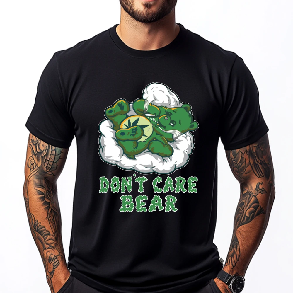 

Funny Bear Smoking Weed Cannabis Marijuana Stoner Men Clothes Vintage T Shirts Fashionable and Trendy Custom Tshirts