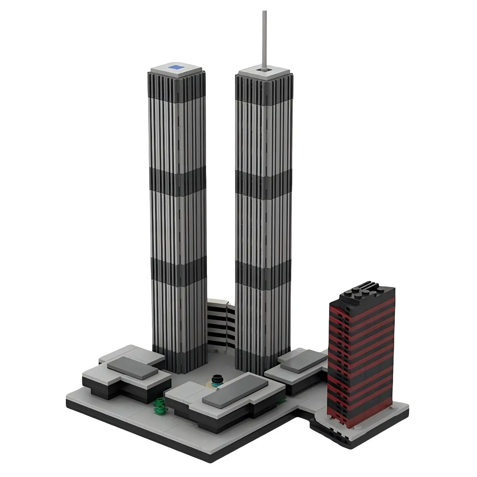 

World Trade Center Building Blocks MOC-157149 Brickheadz WTC Skyscraper Buildings Assembly Model Puzzle Kids Toy Birthday Gift