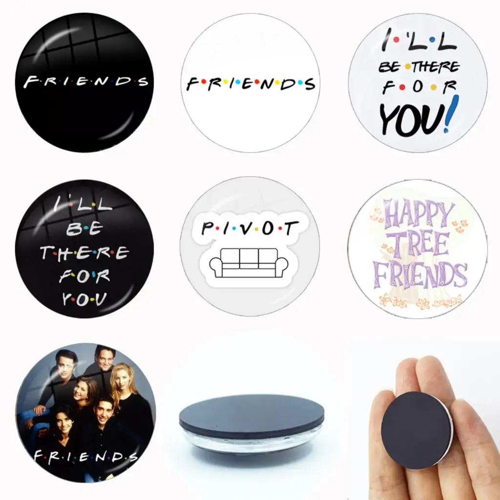 Amigos émission de télévision 30MM aimants de réfrigérateur en verre verre cristal autocollants magnétiques décoration de réfrigérateur décor à la maison