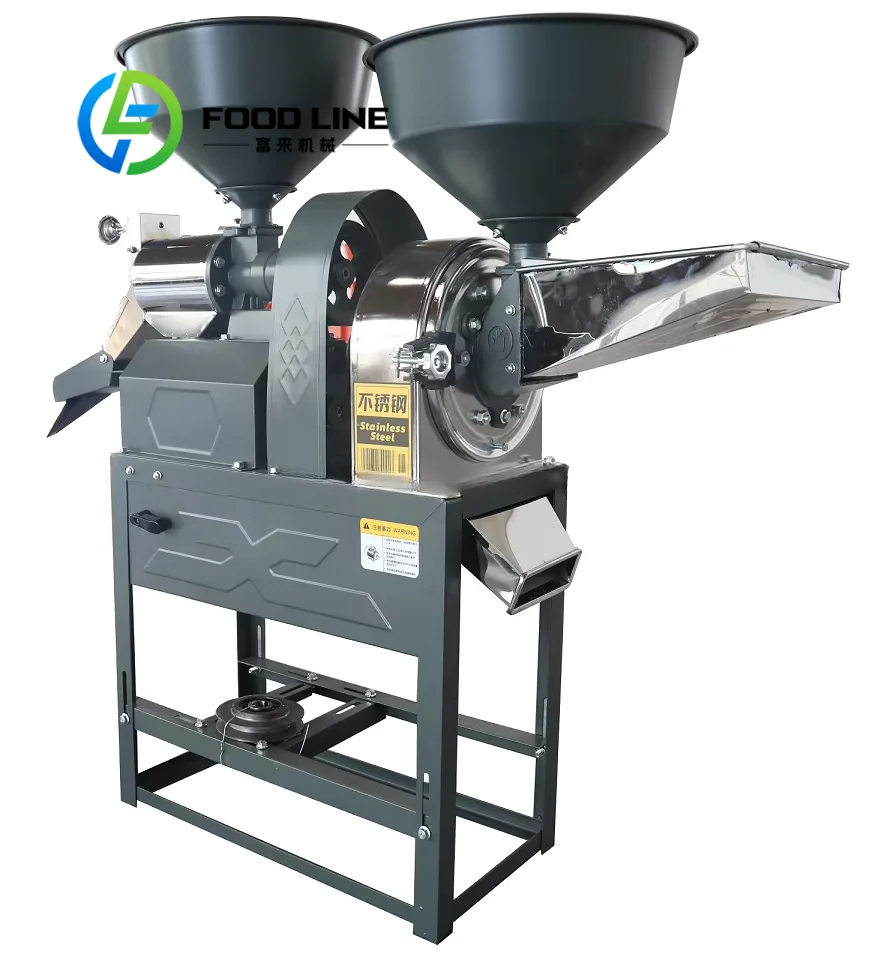 Stainless Steel Electric Rice Mill Machine Compact Rice Milling Machine Automatic Rice Mill and Grinder