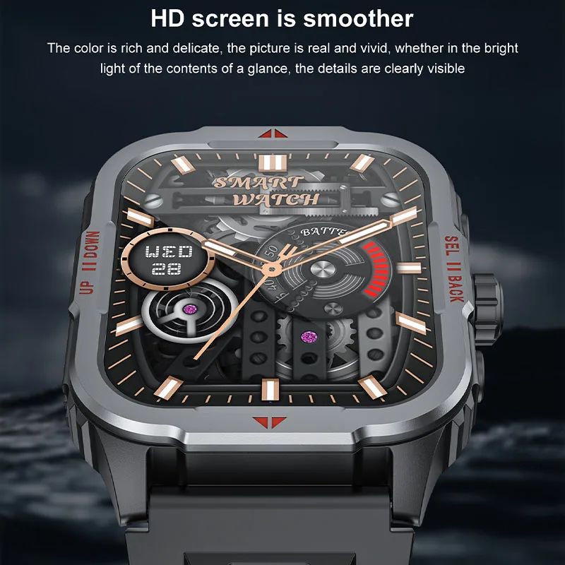 

Новые мужские часы 1,8-дюймовый мониторинг сердечного ритма и здоровья с несколькими спортивными режимами Встроенные мужские часы Android iOS для улицы