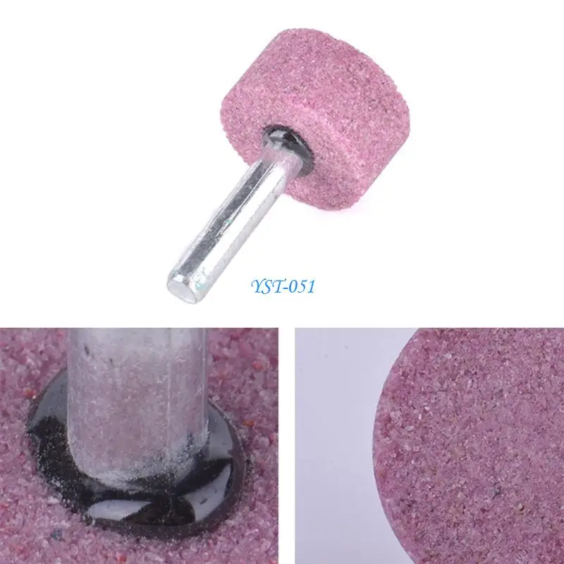 E15A 10pcs حجر الكشط نقاط الحجر الكهربائي ملحقات الطحن الكهربائية تلميع مجموعات أدوات عجلة رأس الطحن لأداة الدوران
