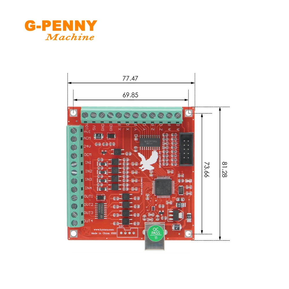 Free shipping! 4 Axis MACH3 CNC  interface Motion Control Board super power USB Feidiao card