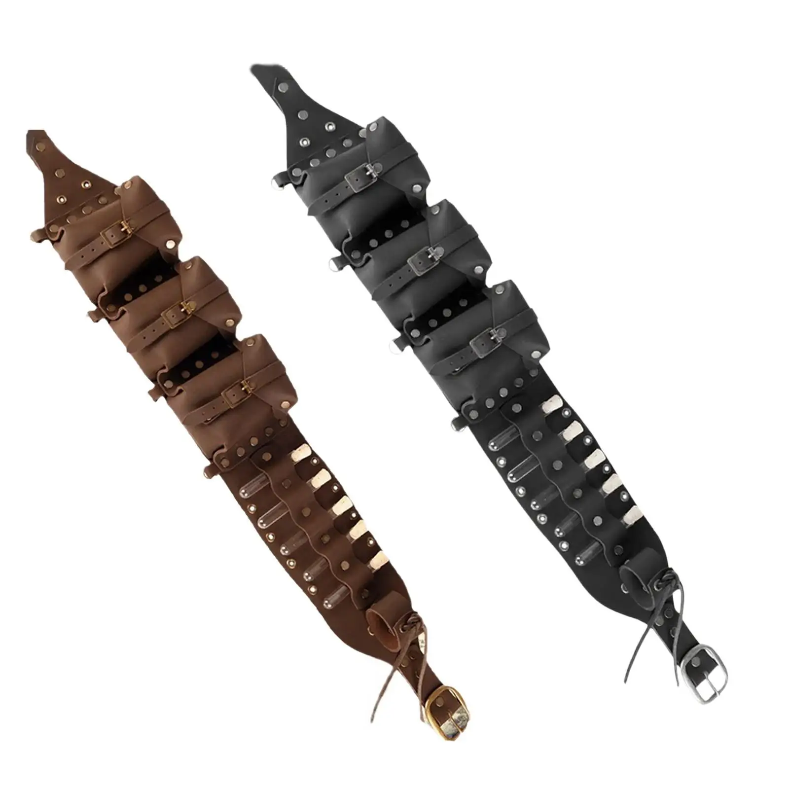 

Medieval Waist Belt Potion Bottle Belt Holder Renaissance Belt Faux Leather