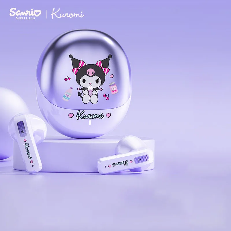 New Sanrio Bluetooth Headphones In-Ear Kawaii Cartoon Noise Reduction Super Long Battery Life Stereo Sport Earpieces Gift