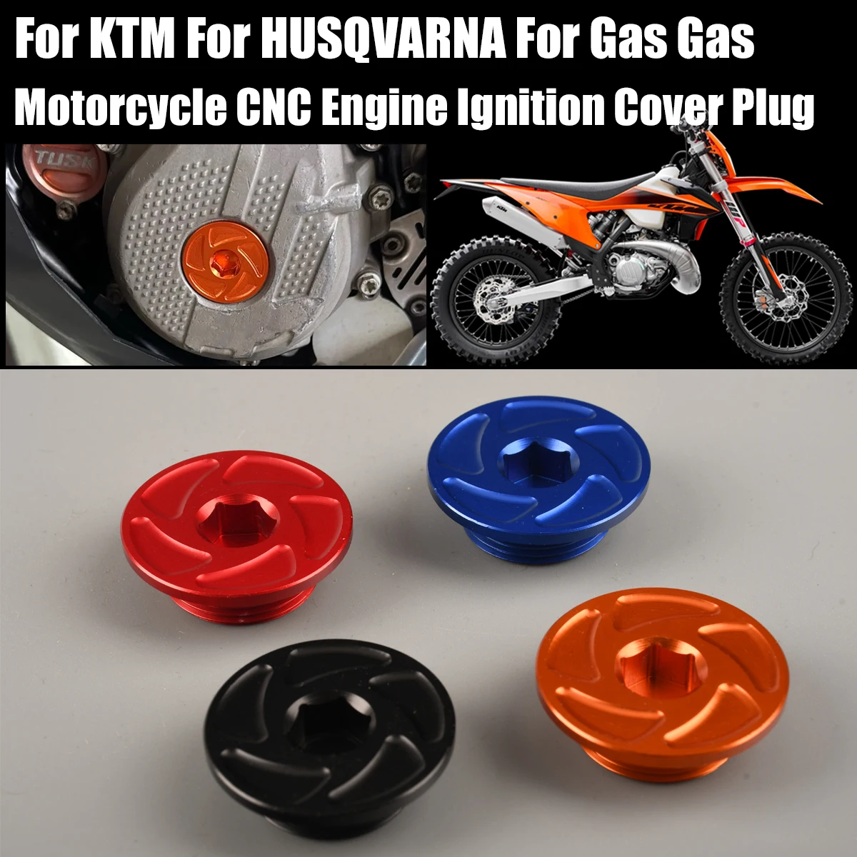 Motorcycle CNC Engine Ignition Cover Plug For KTM XC-F SX-F EXC-F XCF-W 690-1290 For HUSQVARNA FC FE For GasGas 700 ES/SM EX EC