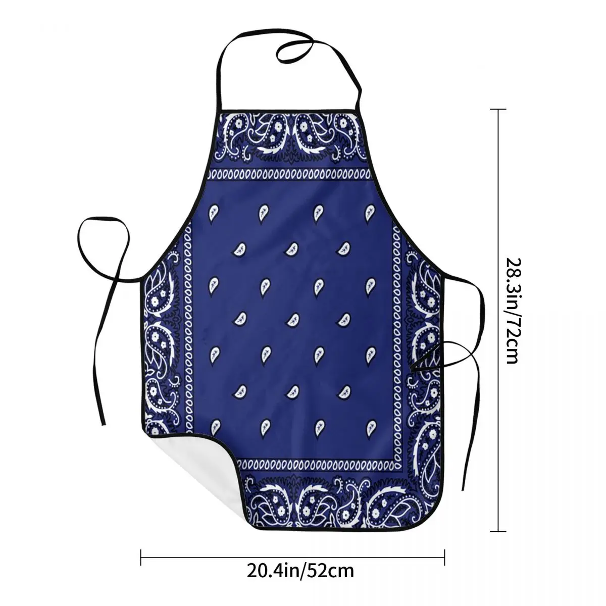 Bandana New Royal Blue Aprons Chef Cooking Baking Tablier Waterproof Bib Kitchen Cleaning Pinafore for Women Men Gardening