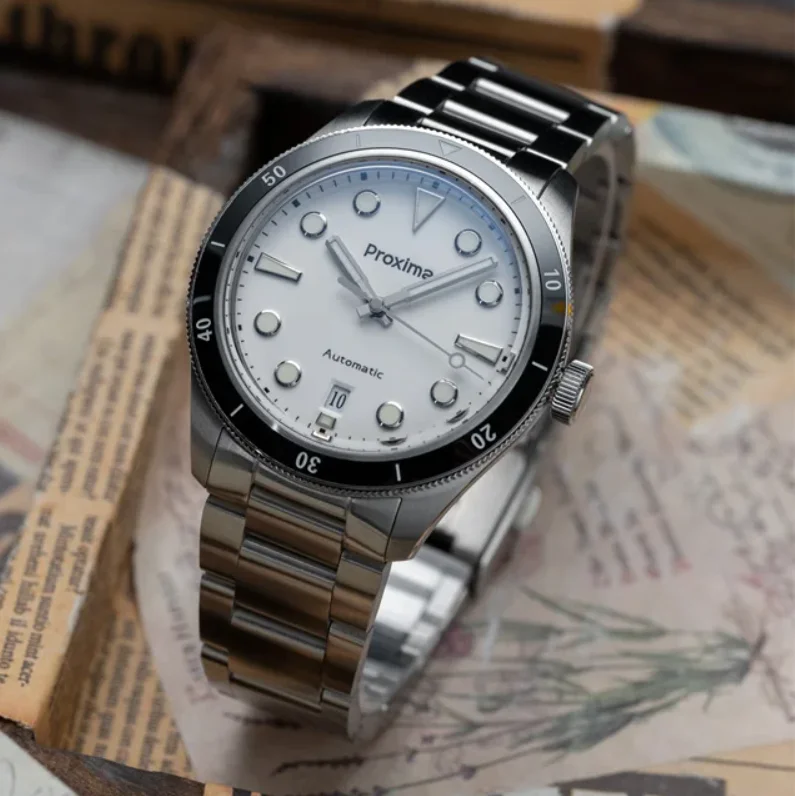 PROXIMA Men Automatic Watch 39mm Pilot Diver Mechanical Wristwatch 20ATM BGW-9 Luminous Sapphire PT5000 SW200 Ceramic Bezel