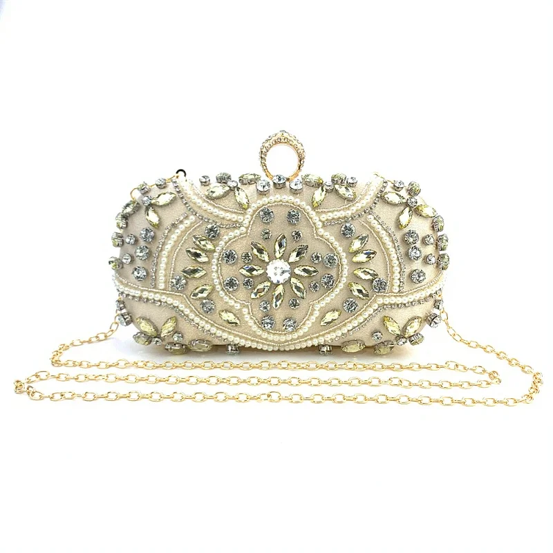 

Jonlily Ladies Luxury Evening Bags Wedding Bride Clutch Party Purse Women Shoulder Bags Female retro Diamonds Handbag -KG1597